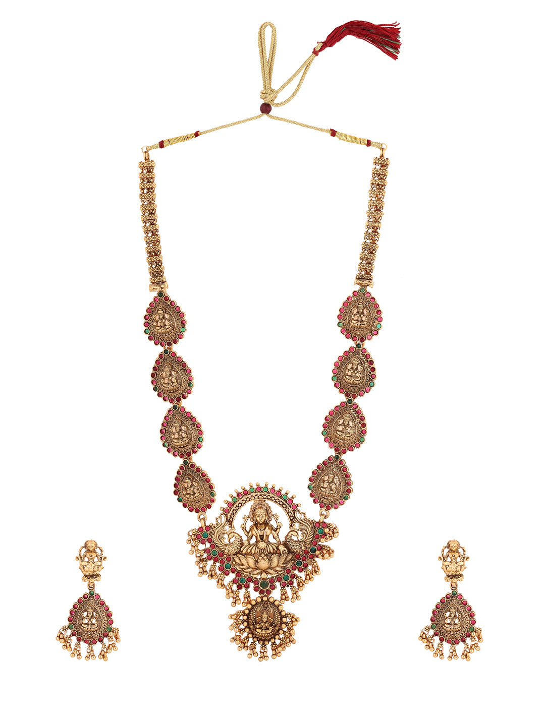 Priyaasi Temple Stones Long Goddess Jewellery Set
