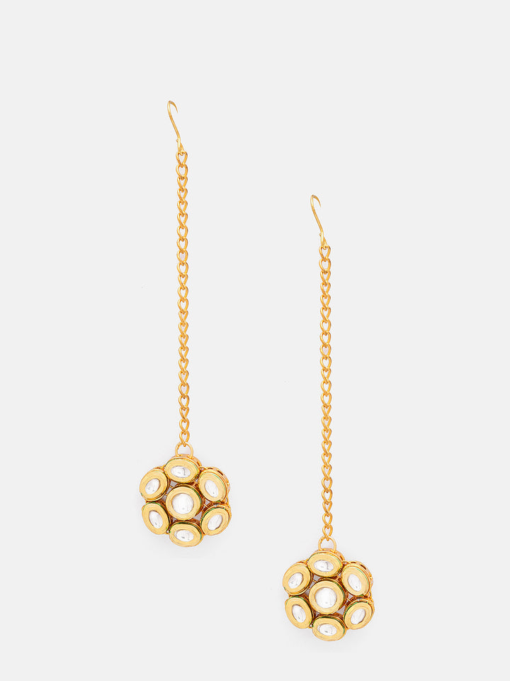 Priyaasi Flower Shape Kundan Gold Plated Simple Maangtika