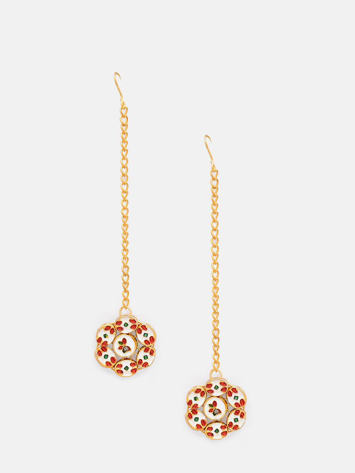 Priyaasi Flower Shape Kundan Gold Plated Simple Maangtika