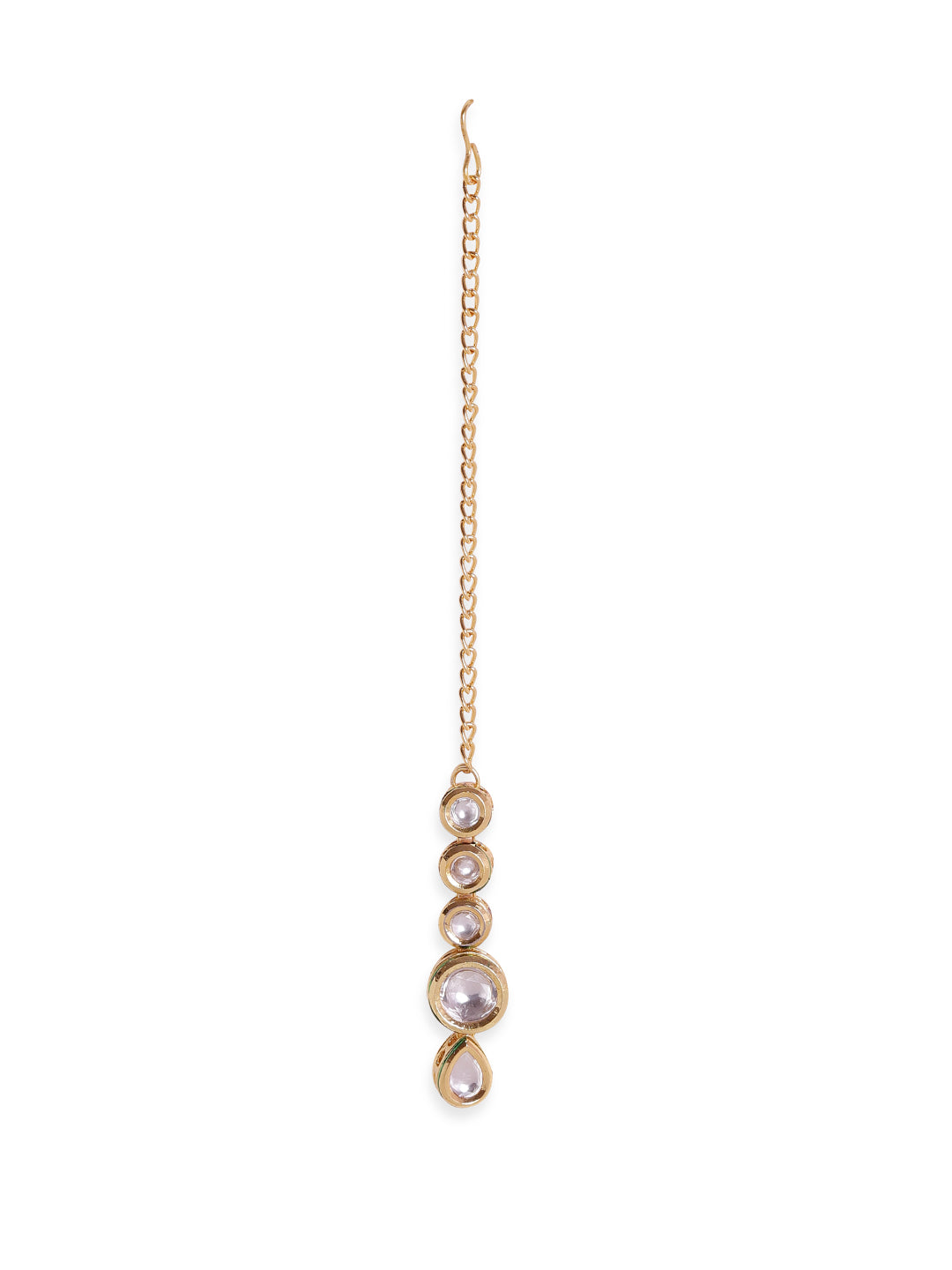 Priyaasi Plain Kundan Gold Plated Maangtika