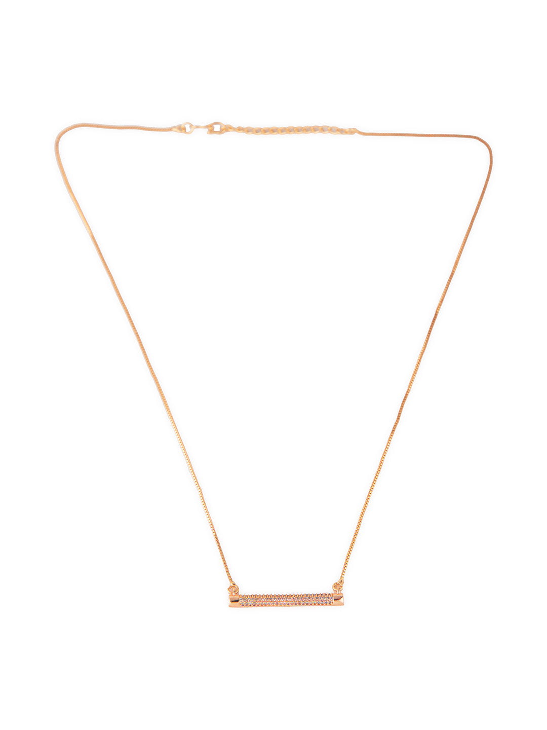 Prita by Priyaasi Sparkling Rose Gold Necklace