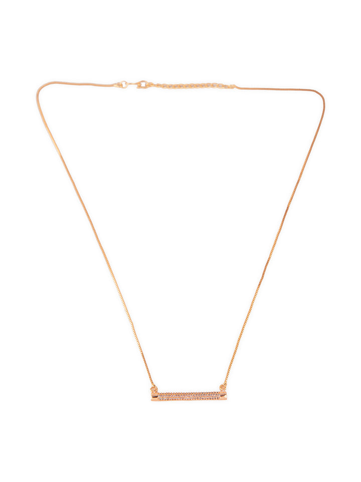 Prita by Priyaasi Sparkling Rose Gold Necklace