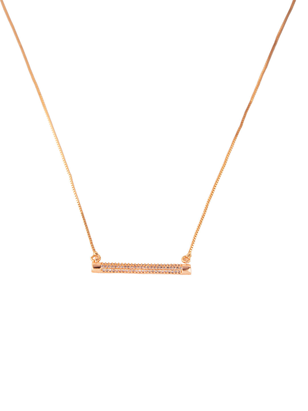 Prita by Priyaasi Sparkling Rose Gold Necklace