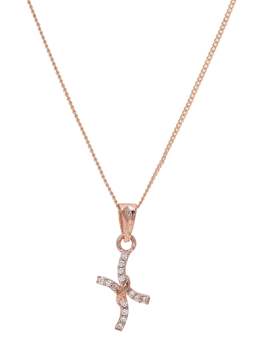 Priyaasi A Rose-Gold Plated Symphony Necklace with Enchanting Pendant