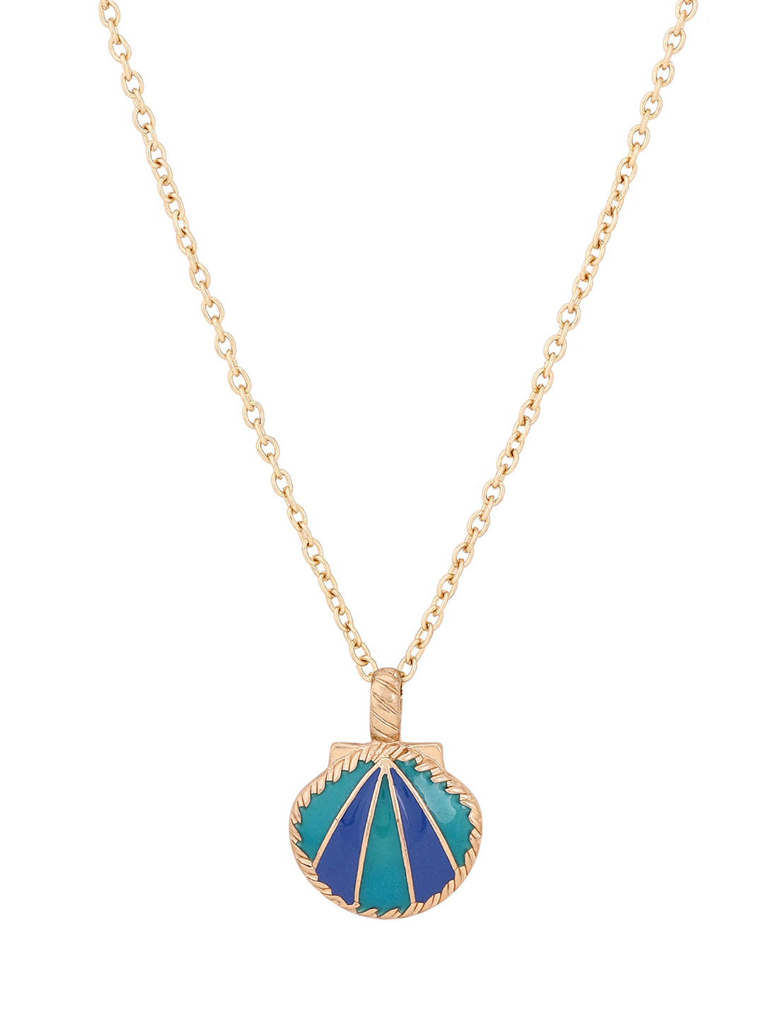 Priyaasi Aqua Pendant Gold Plated Necklace