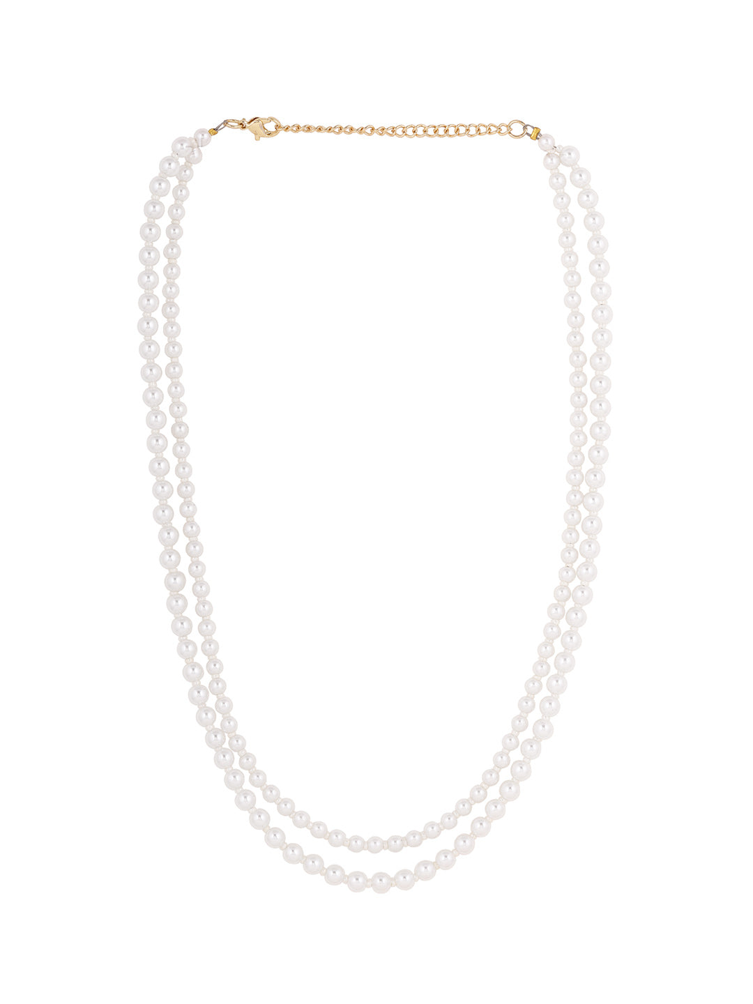 Priyaasi Pearl Two Layered Gold Plated Necklace