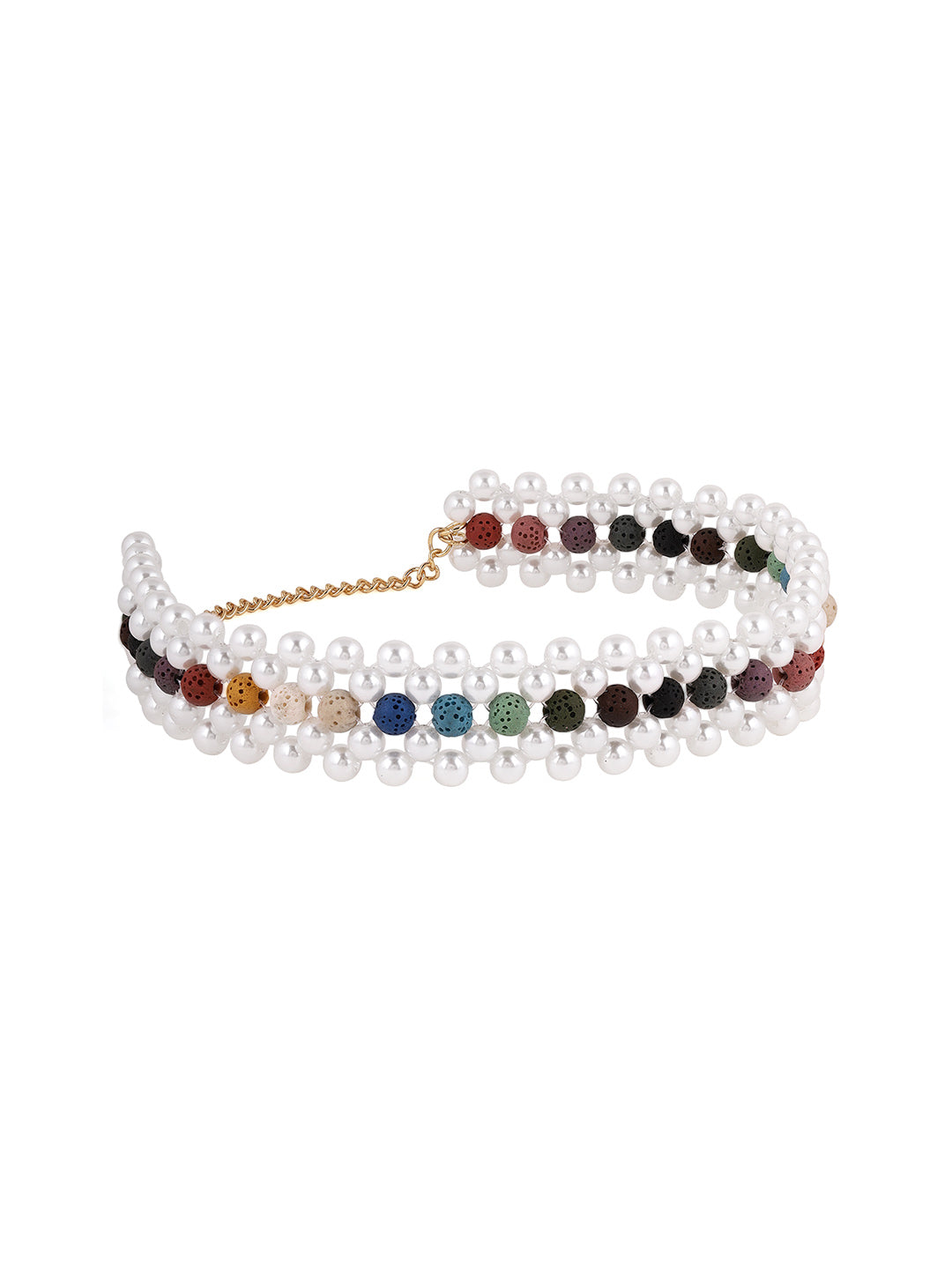 Priyaasi Multicolor Beads Pearls Elegance Classy Necklace