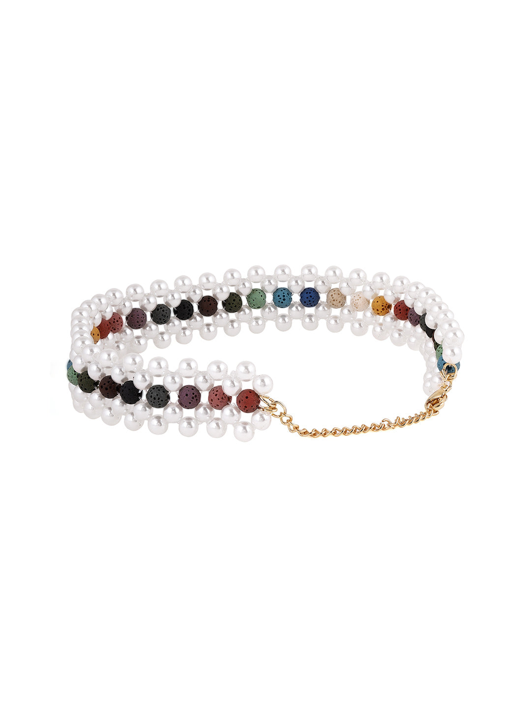 Priyaasi Multicolor Beads Pearls Elegance Classy Necklace