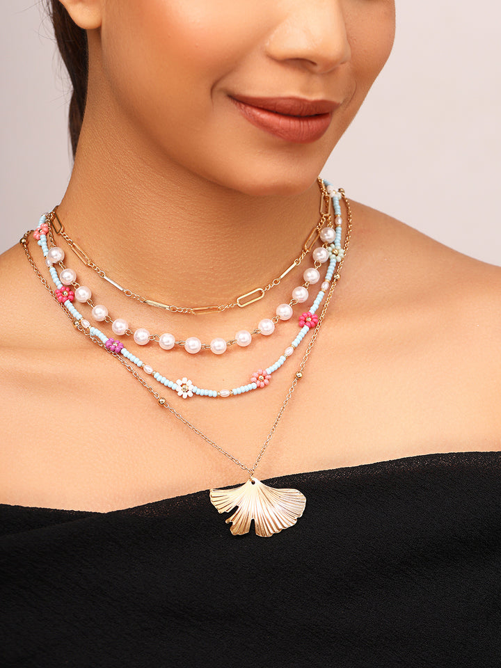 Priyaasi Gold Plated Beads Necklace