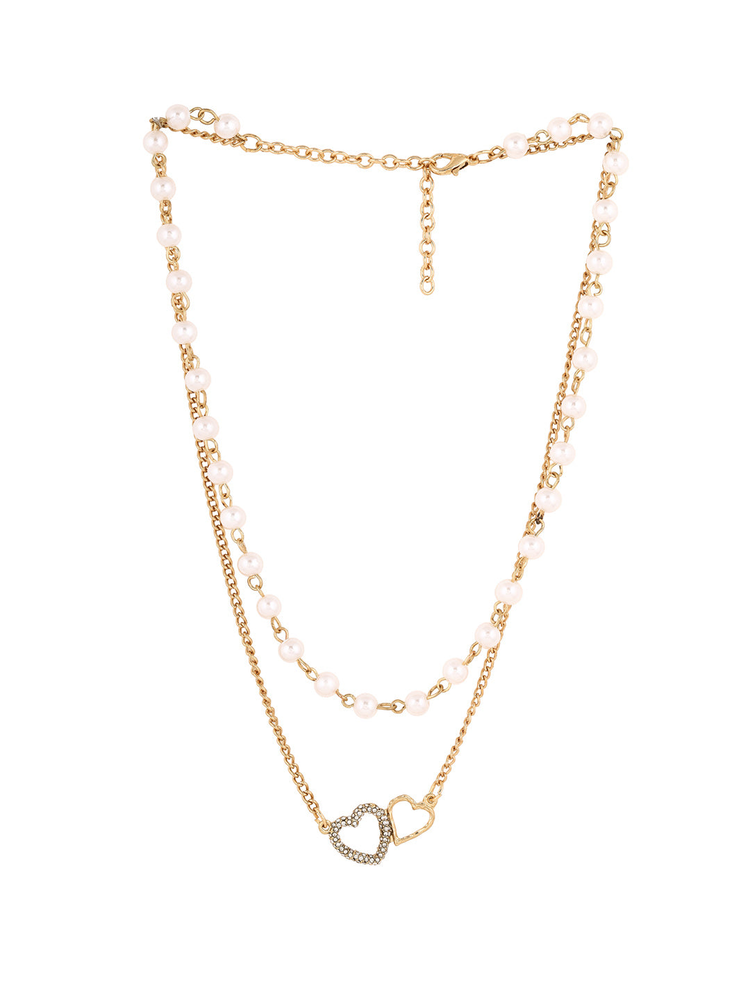 Priyaasi Gold Plated White Pearl Necklace