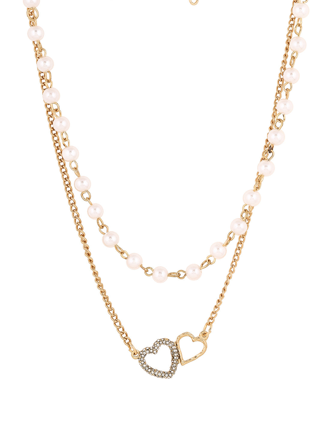 Priyaasi Gold Plated White Pearl Necklace