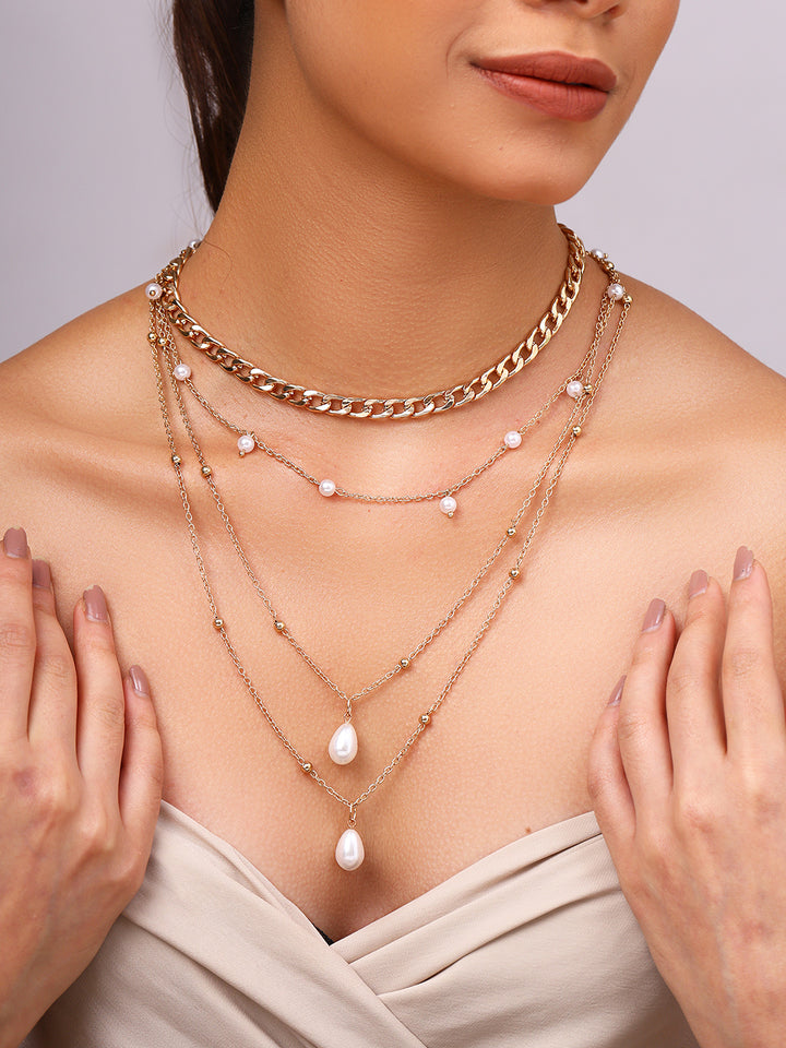 Priyaasi Gold Plated Pearl Necklace