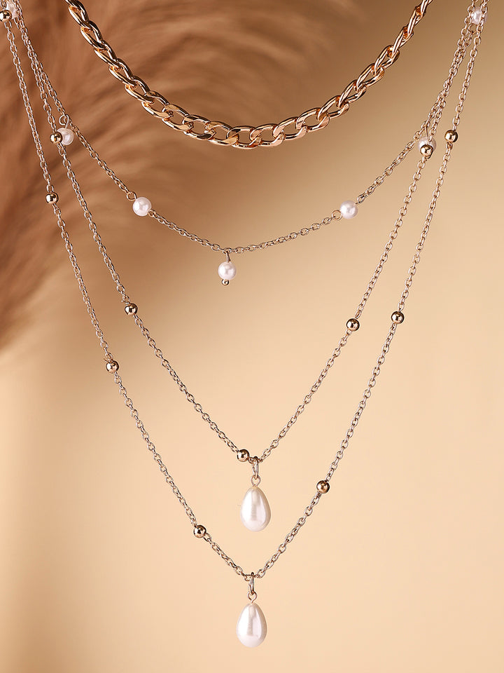 Priyaasi Gold Plated Pearl Necklace