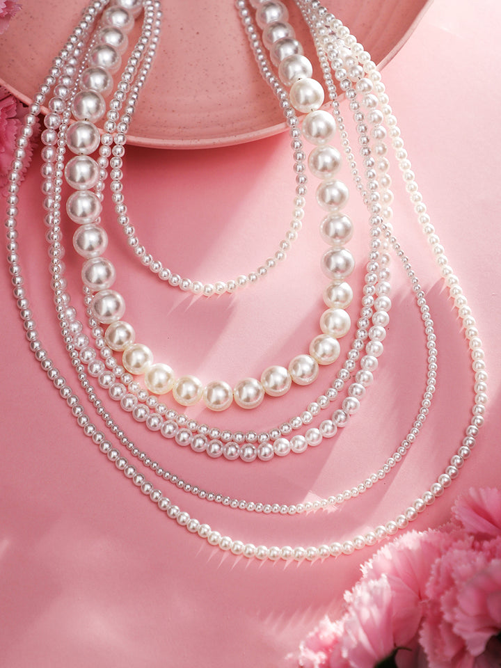 Pearl Styled Layered Statement Fashionary Elegant Chain