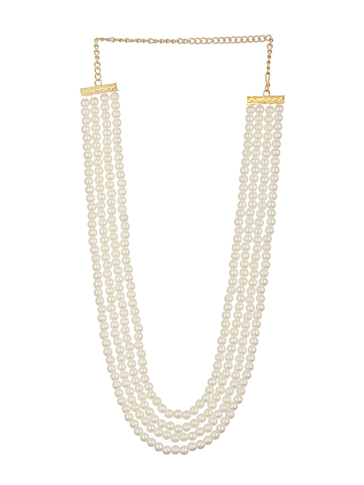 Priyaasi Pearl Quad-Layered Gold-Plated Necklace