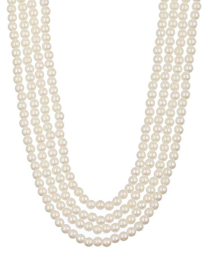 Priyaasi Pearl Quad-Layered Gold-Plated Necklace