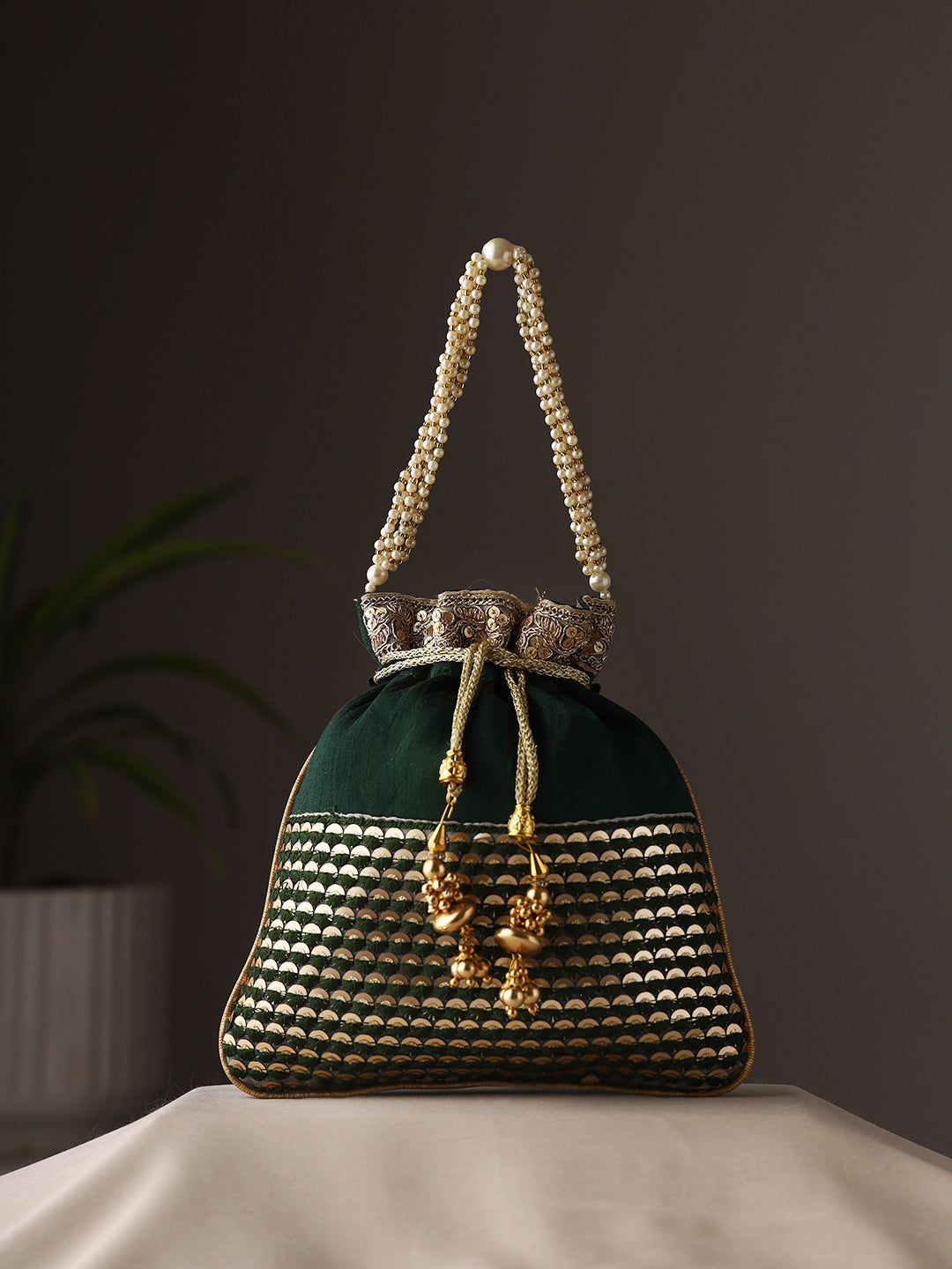 Priyaasi Stitched Design Potli Bag