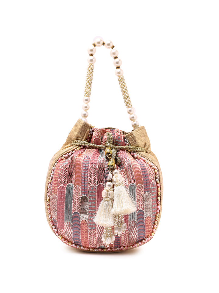 Priyaasi Plastel Pink Potli Bag