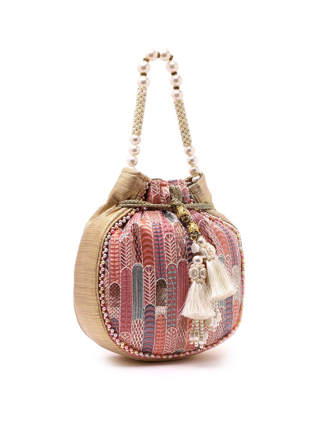 Priyaasi Plastel Pink Potli Bag