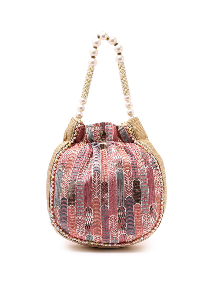 Priyaasi Plastel Pink Potli Bag