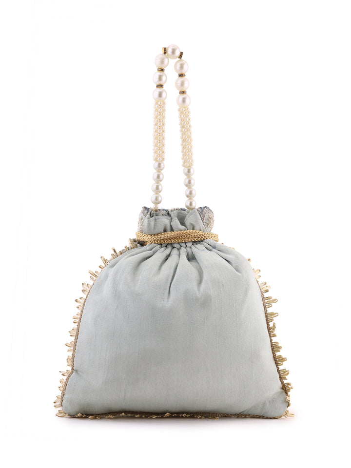 Priyaasi Embroidery Multicolor Thread Designed Potli Bag