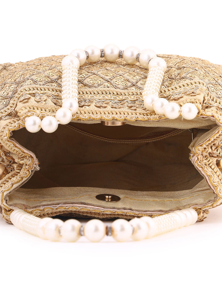 Priyaasi Classic Gold Designary Potli Bag