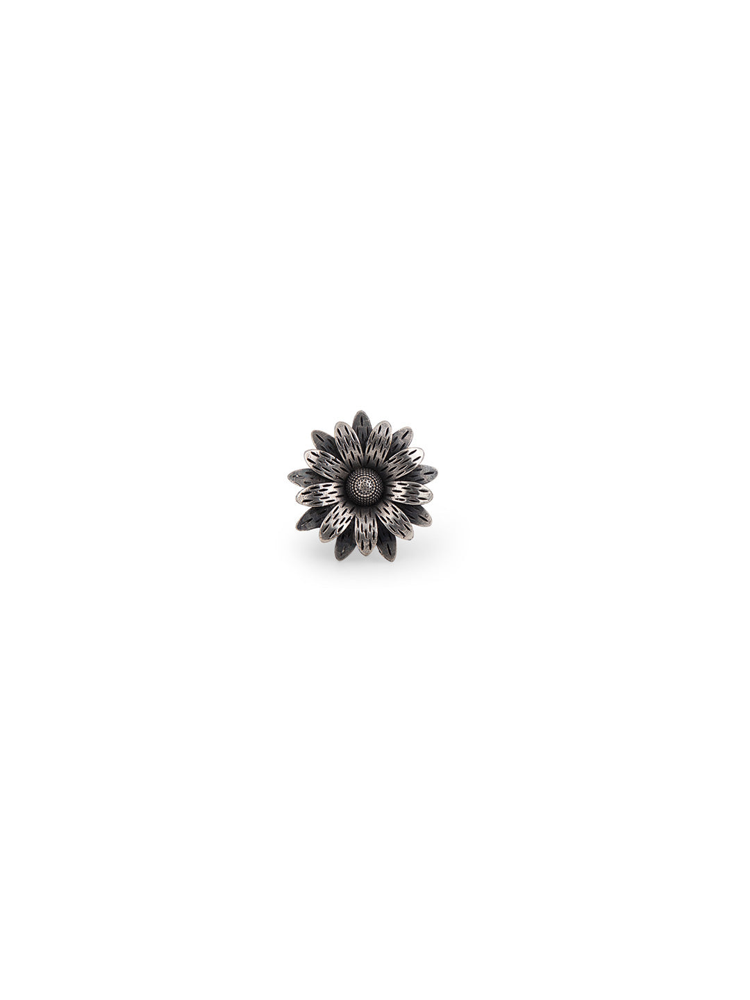 Priyaasi Oxidised Floral Statement Ring