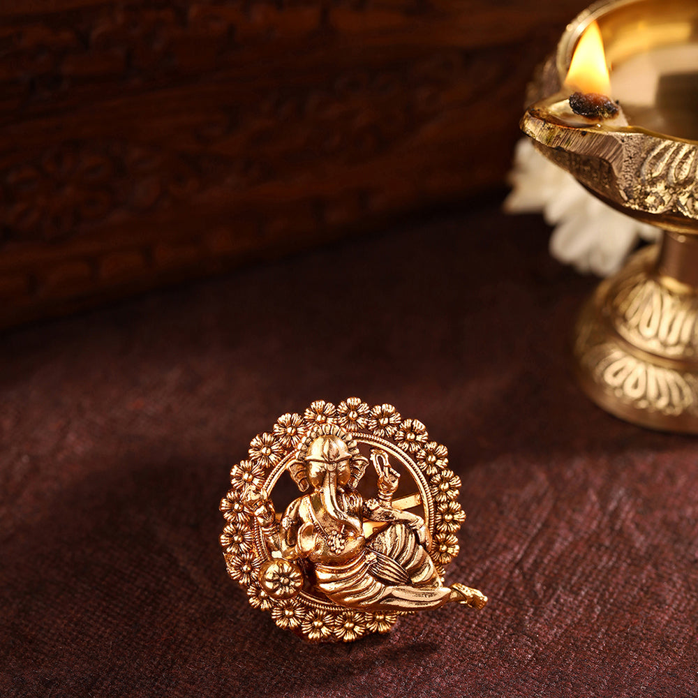 Priyaasi Gold Plated God Ring