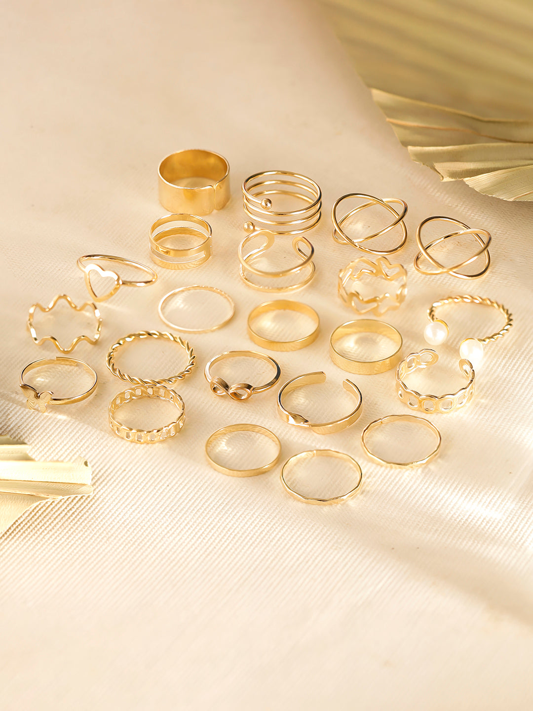 23 pieces Gold Plated Elegant Fashion Rings