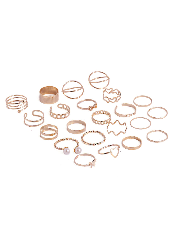 23 pieces Gold Plated Elegant Fashion Rings