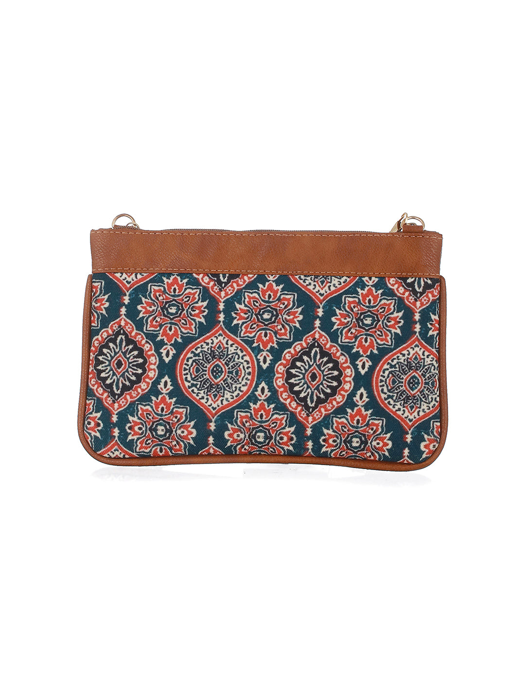 Priyaasi Blue Blossom Multicolor Printed Brown Sling Bag