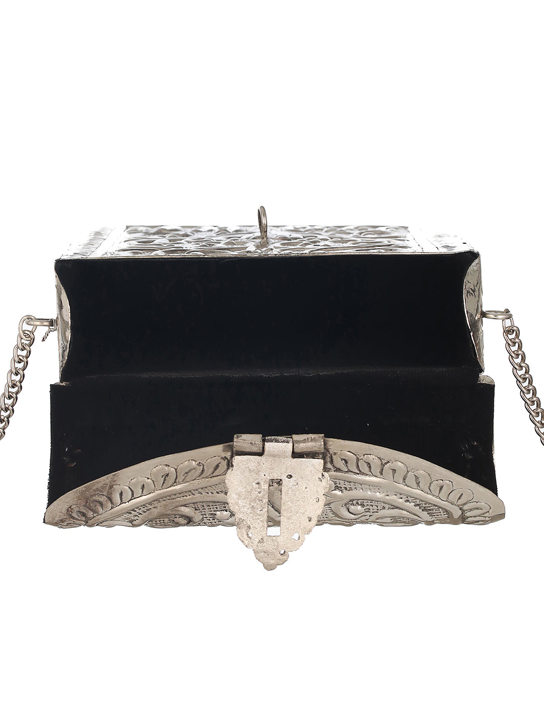 EMPIRICART Silver Metal Beaded Handicraft Beautiful Bling Box Clutch Bag  Purse For Bridal, Casual, Party, Wedding : Amazon.in: Fashion