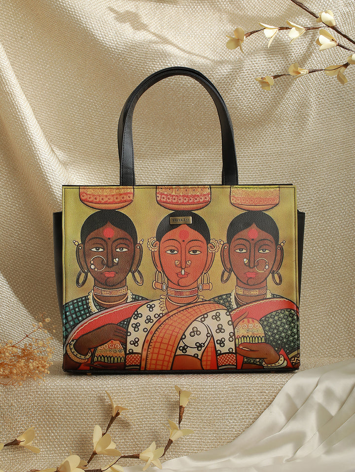Tribal Tri-Devis Digital Print Tote Bag