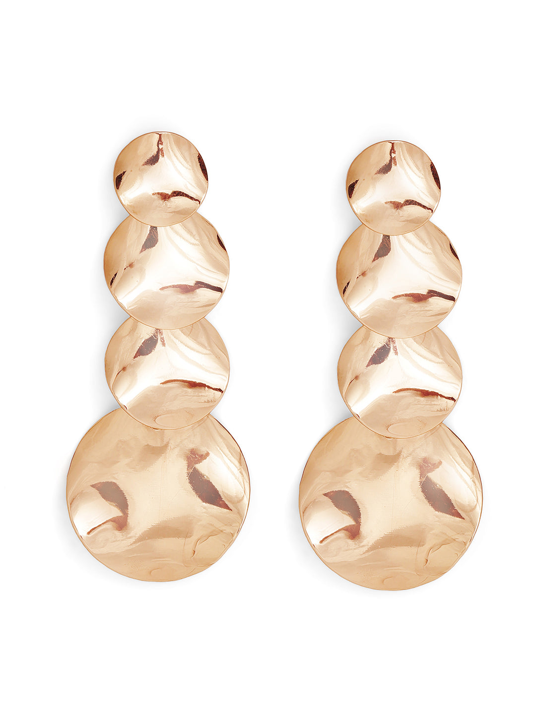 Priyaasi Gold Plated Brass Solid Drop Earrings
