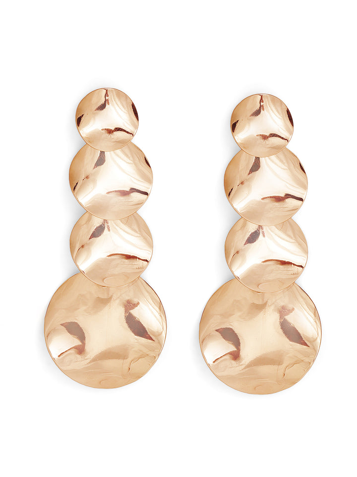 Priyaasi Gold Plated Brass Solid Drop Earrings