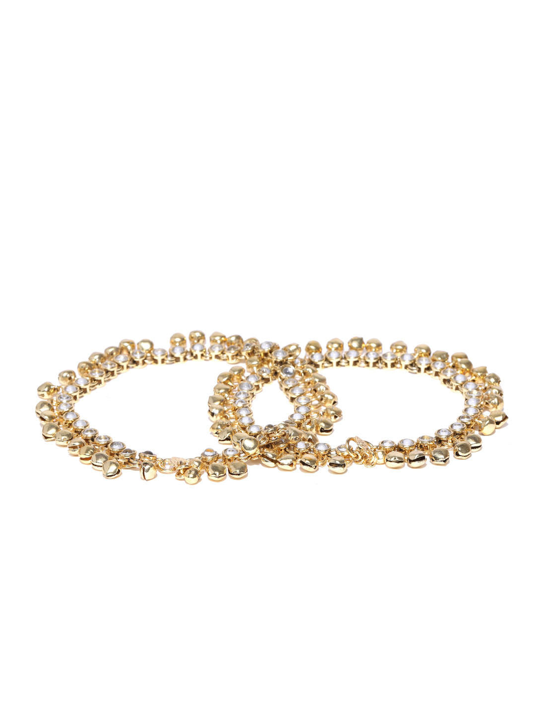 Set Of 2 18K Gold-Plated Pearl Stone-Studded For Women And Girls