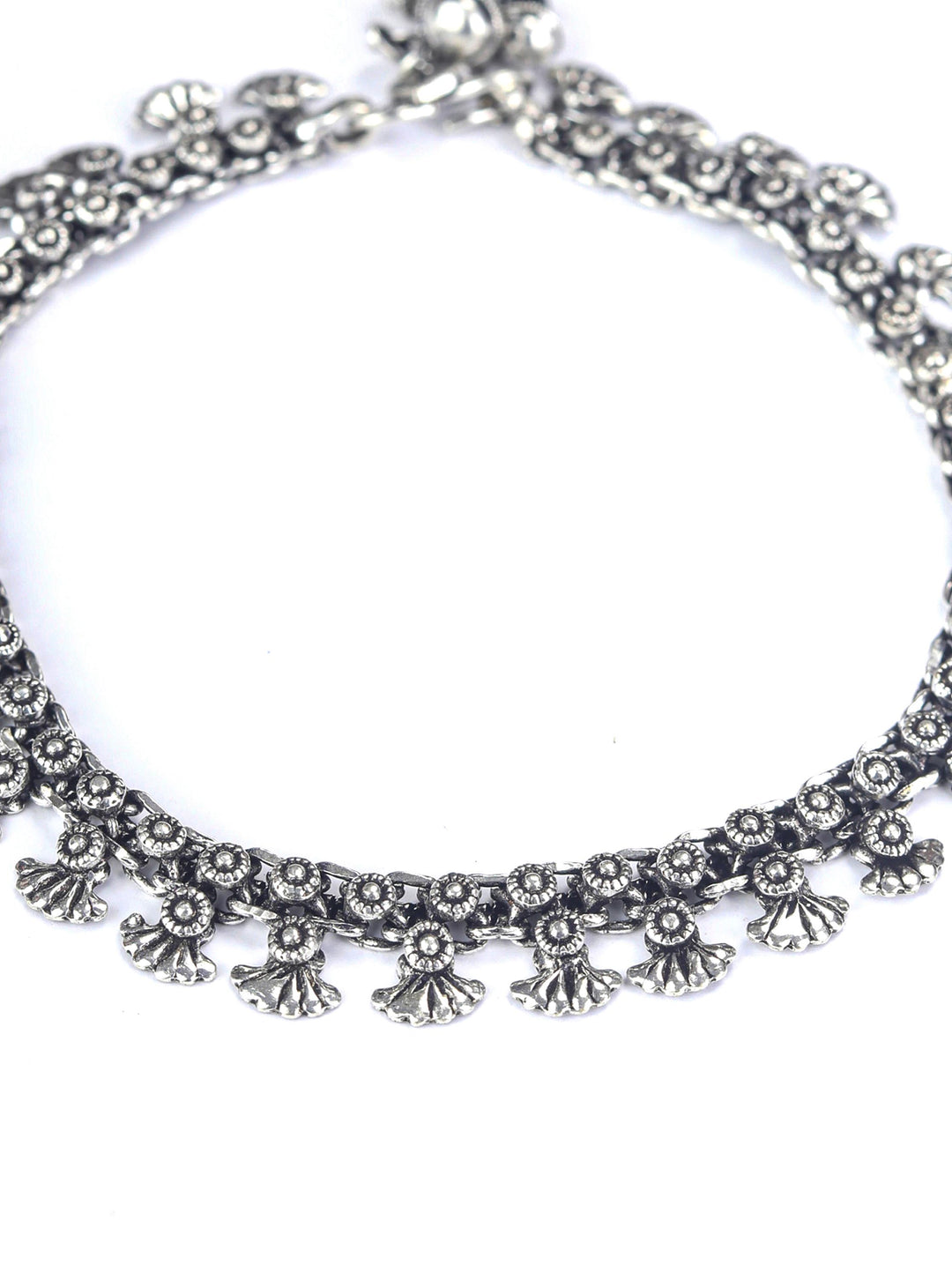 German Silver Plated Oxidised Anklets