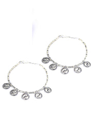 German Silver Plated Oxidized Anklets