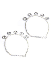 German Silver Plated Oxidized Anklets
