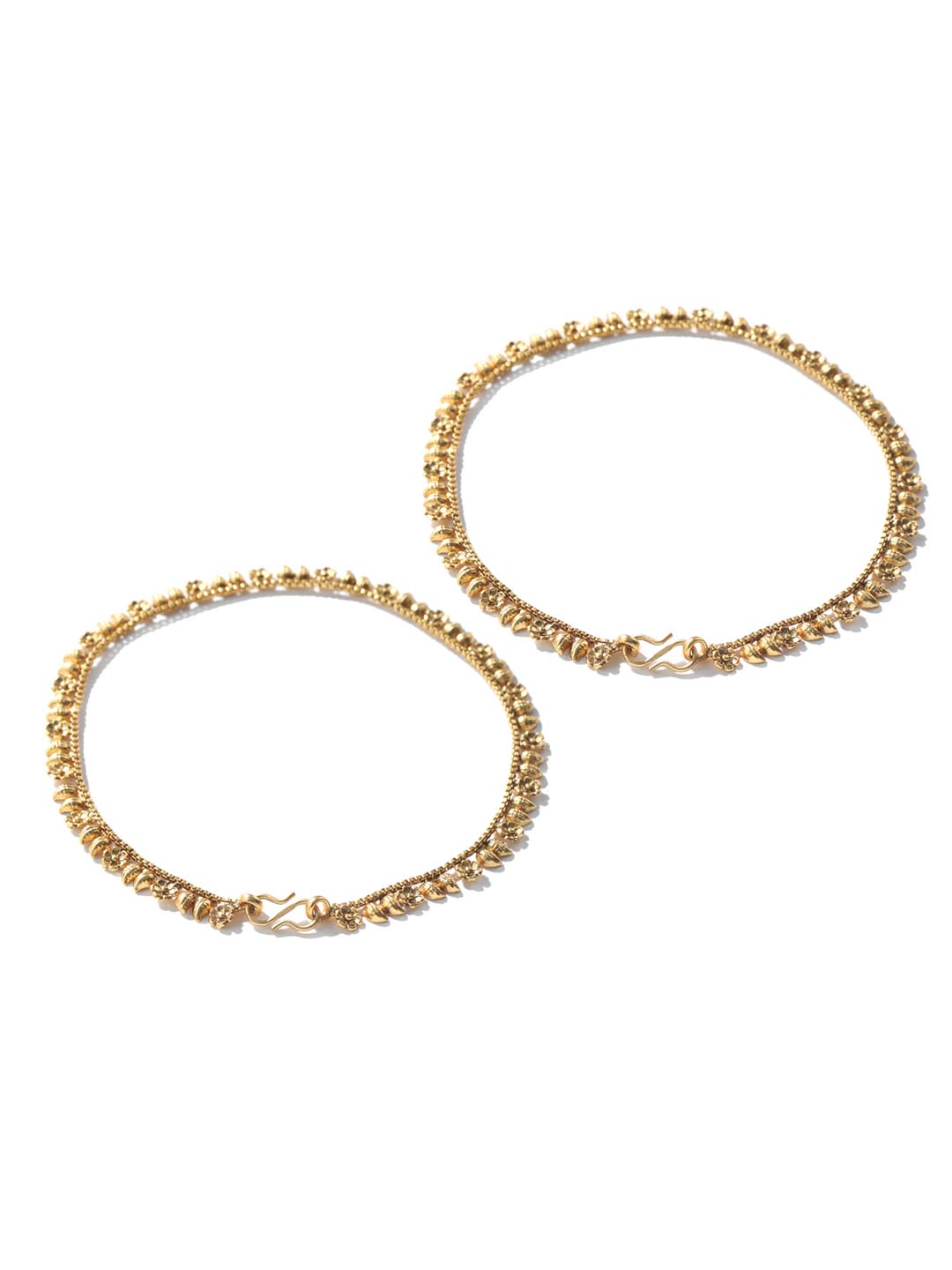 Gold Plated Floral Anklets