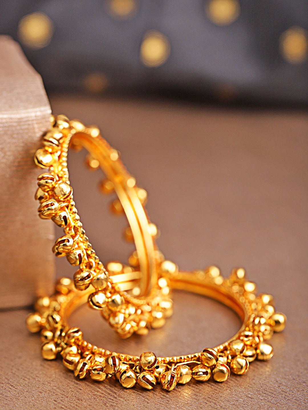 Set Of 2 Gold-Plated Gunghroo Bangles