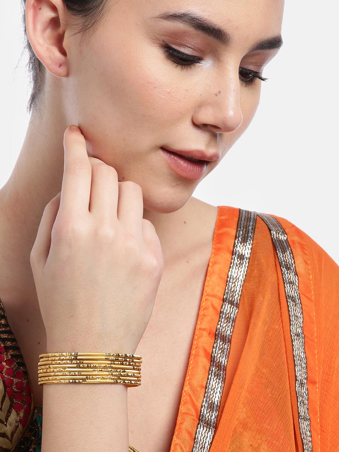 Set of 8 Gold-Plated Bangles