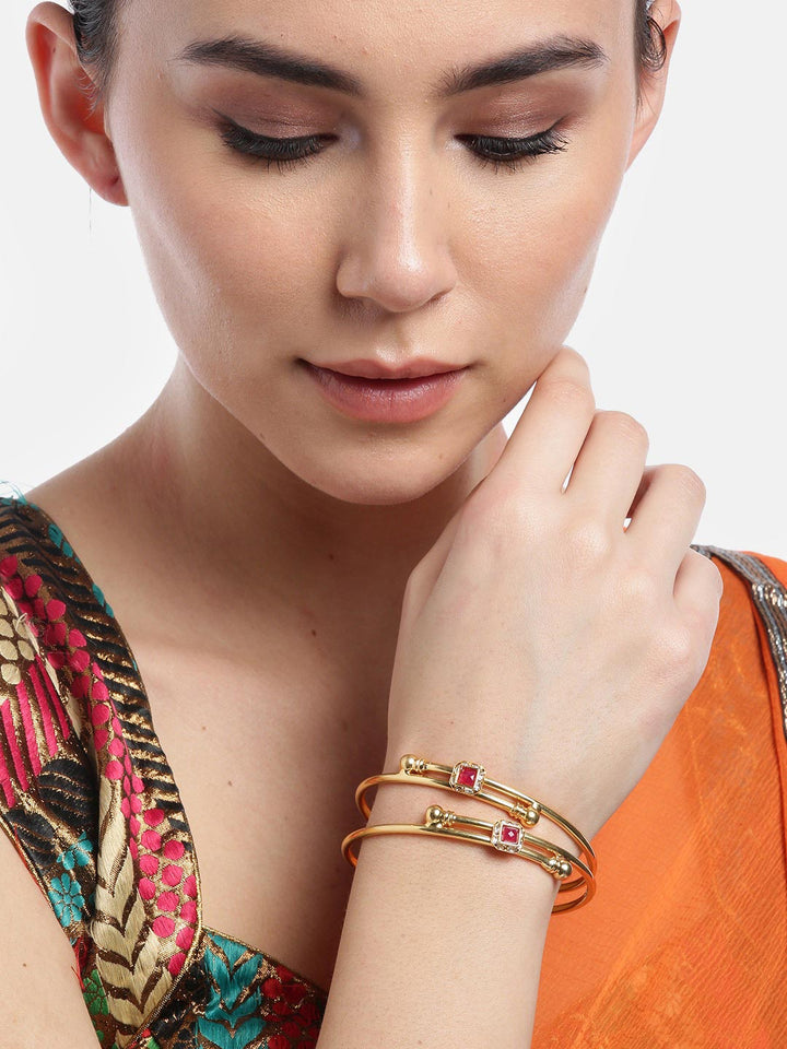 Set of 2 Stones Studded Bangles