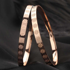 Set of 2 Rose Gold Plated Bangles Set