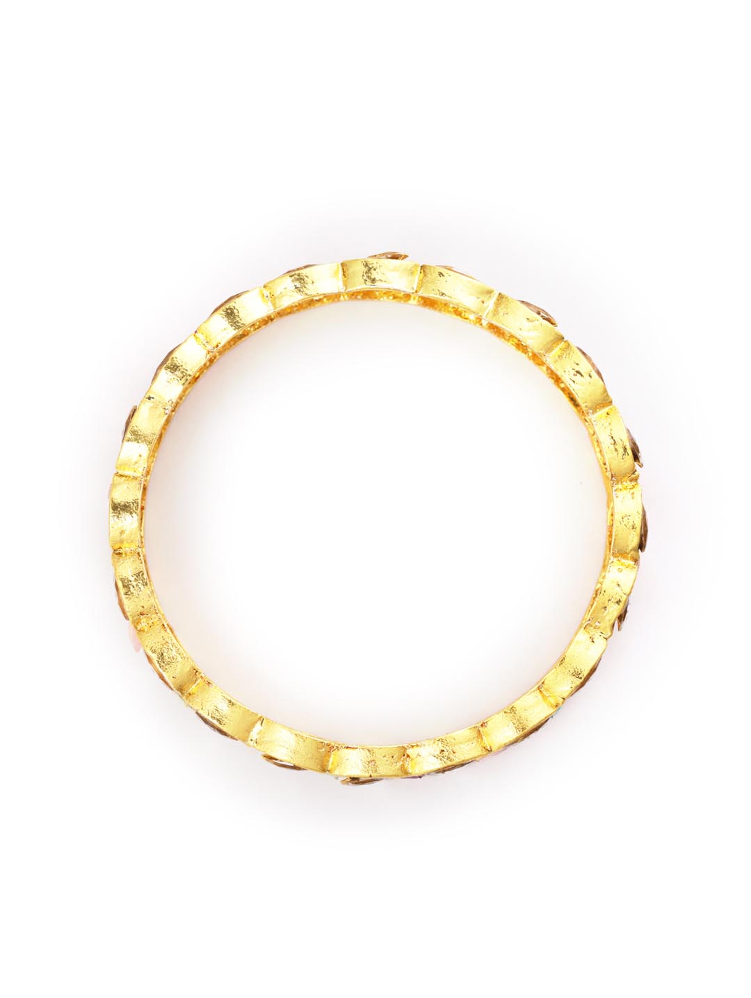 Rooh - Set of 2 Multi-Color Stones Kundan Gold Plated Bangles Set