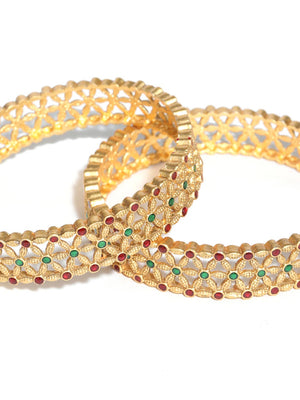 Multi-Color Gold Plated Meenakari Bangle Set – Priyaasi