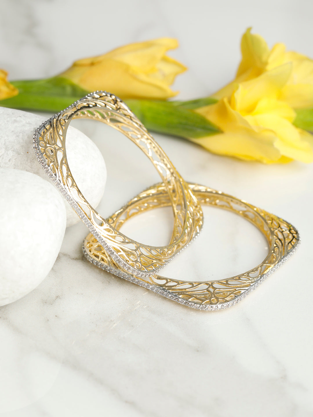 Rose Gold Janiye American Diamond Openable Bracelet – Joyero Nes