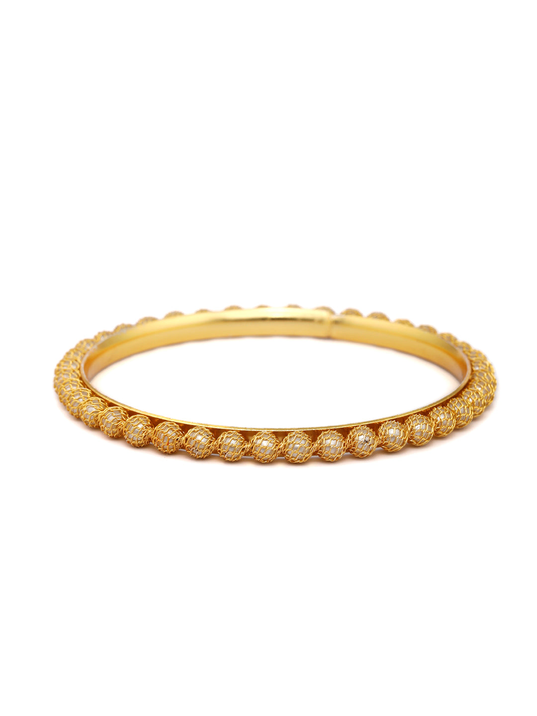 Gold Plated Pearls Studded Set of 2 Bangles