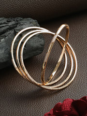 Priyaasi Classic Rose Gold Plated Bangle Set of 4