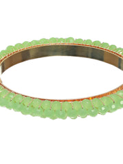 Priyaasi Mint Green Bead Studded Bangle Set of 2